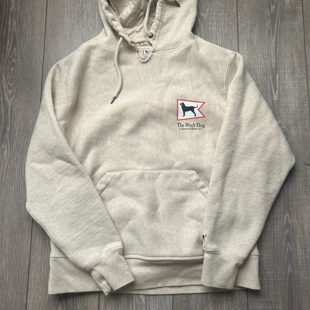 The Black Dog Gray and Cream Hoodie Sweatshirt